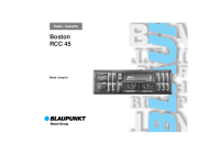 Blaupunkt Boston-RCC-45 - Owners Manual